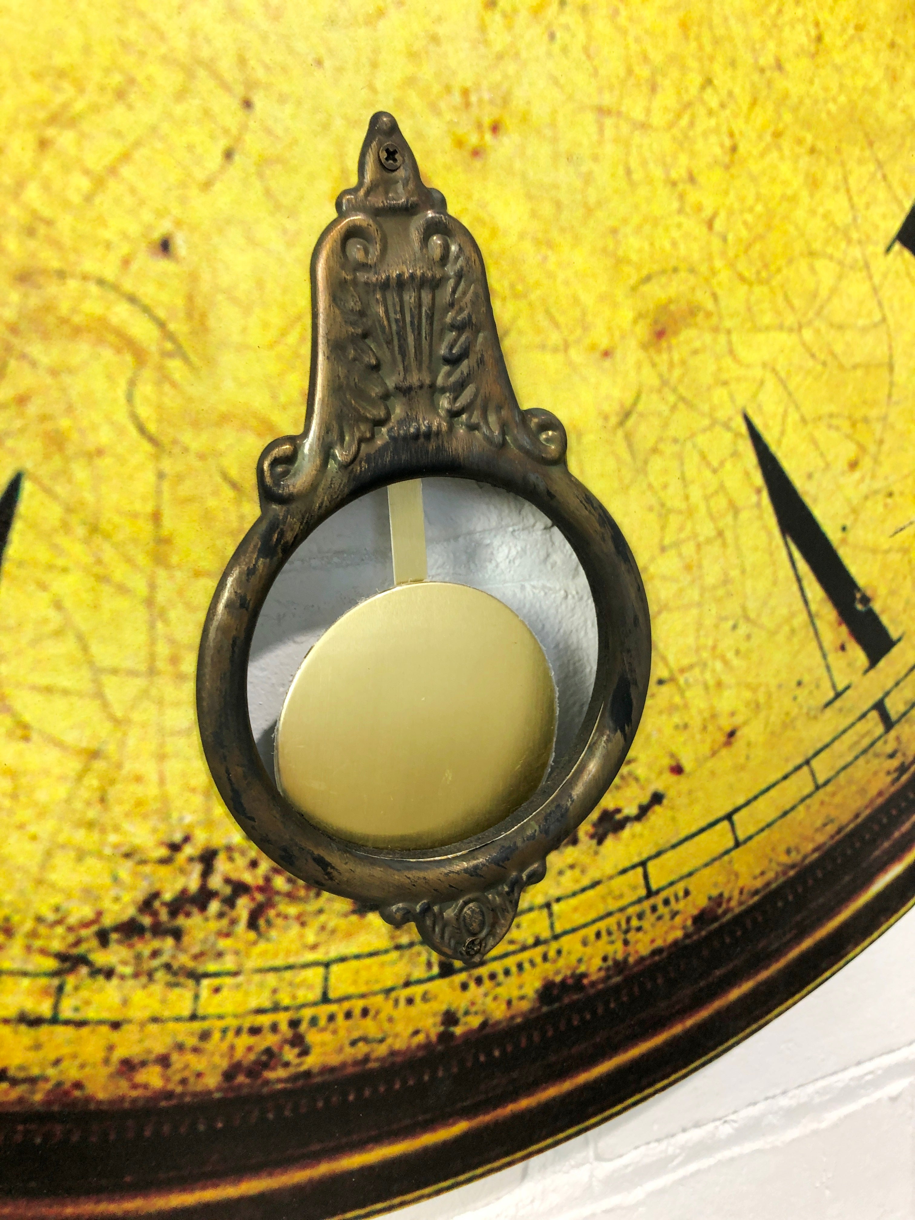 Rustic Round 60CM Pendulum Battery Wall Clock | Adelaide Clocks