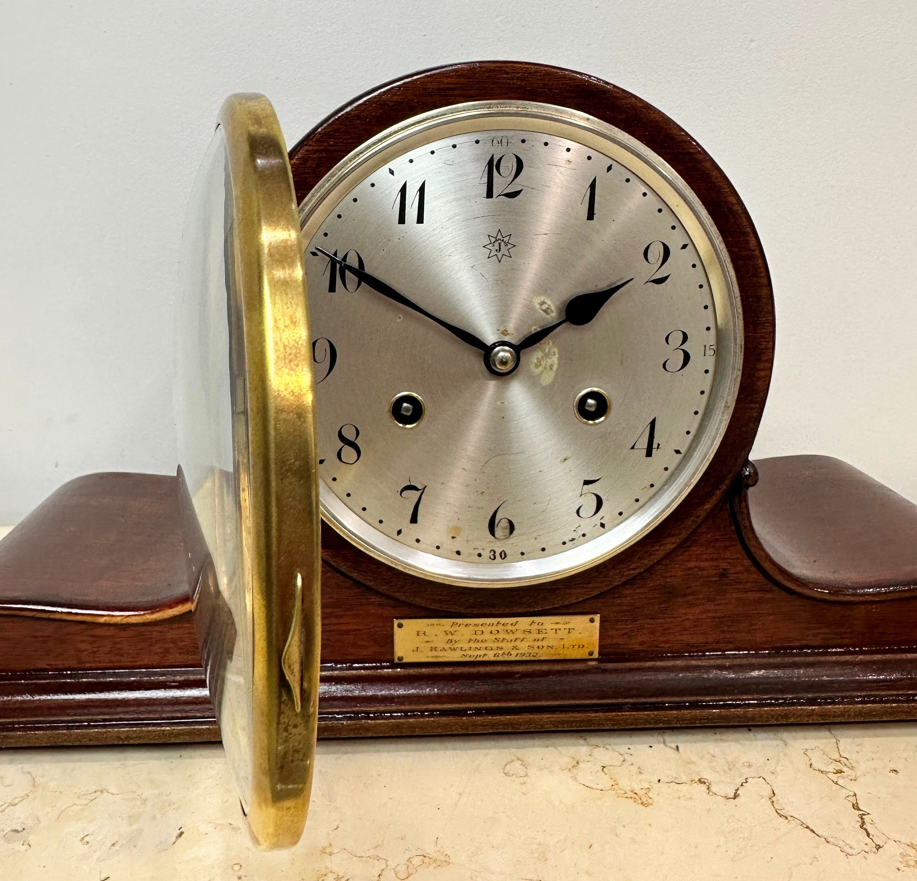 Vintage Art Deco Junghans Hammer on Coil Chime Mantel Clock | Adelaide Clocks