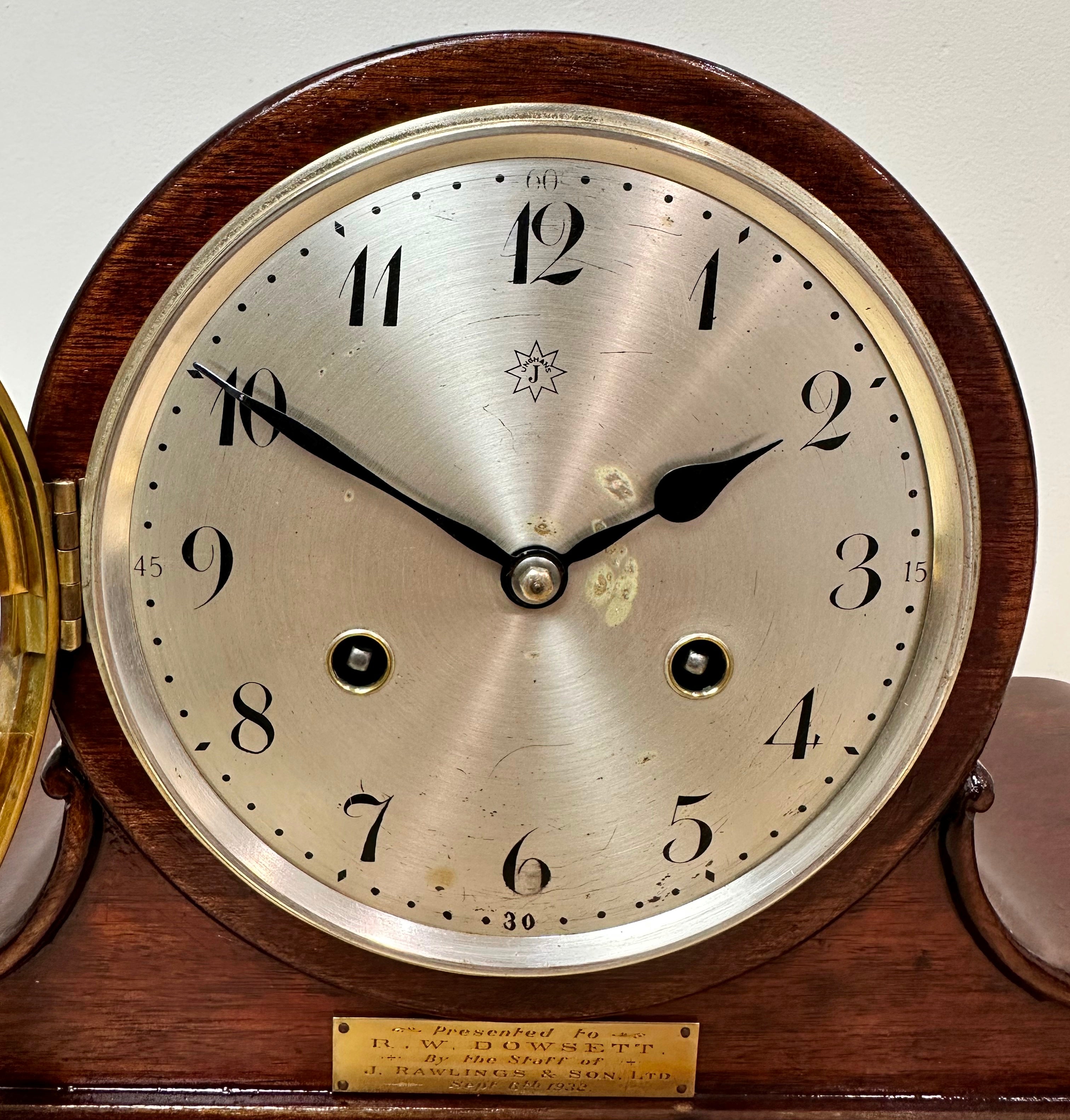 Vintage Art Deco Junghans Hammer on Coil Chime Mantel Clock | Adelaide Clocks