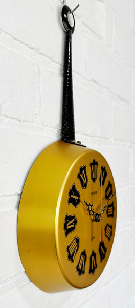 Vintage Kitchen Frying Pan Battery Wall Clock | Adelaide Clocks