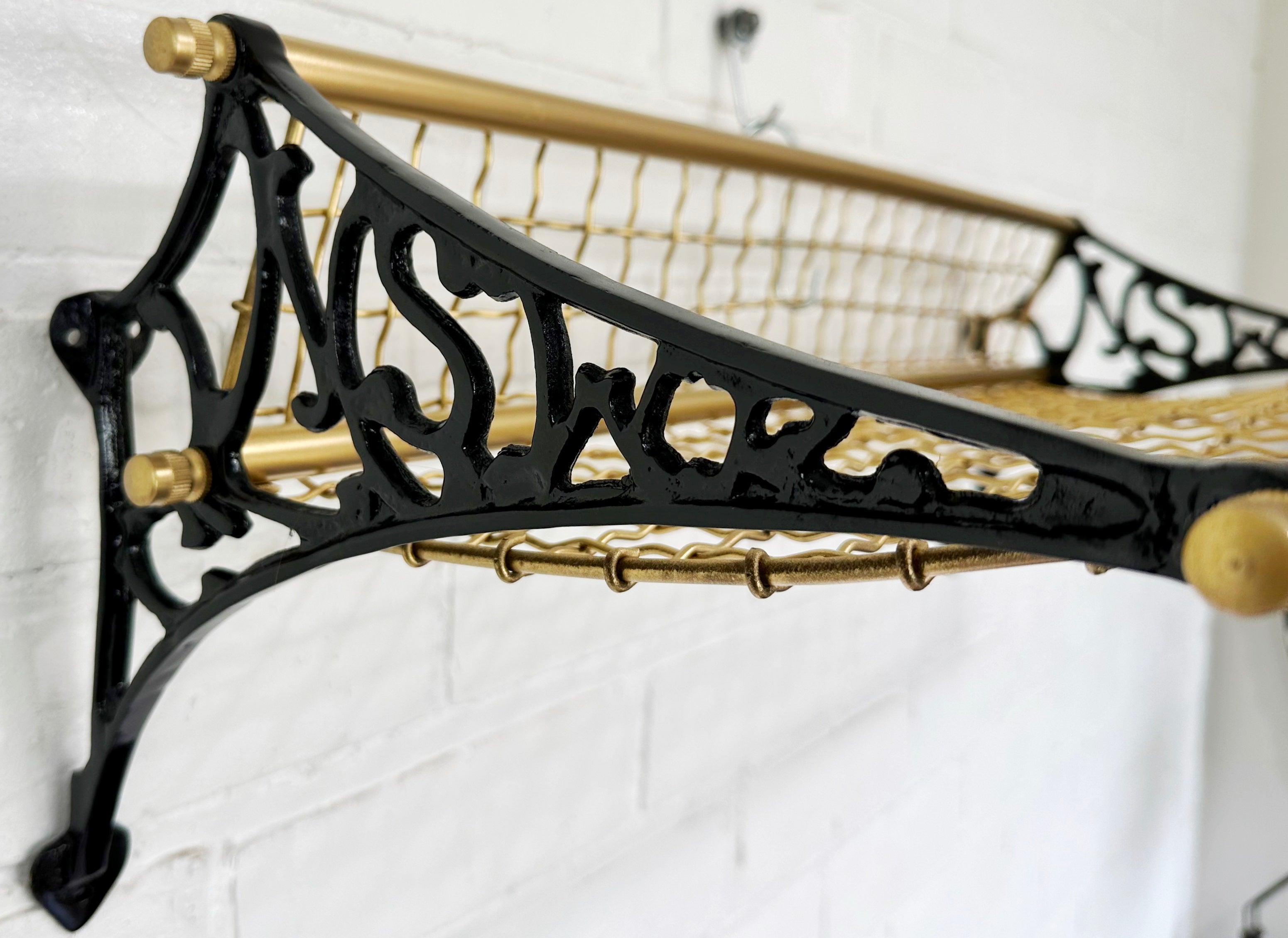 Vintage NSWR Railway Train Luggage Rack | Adelaide Clock