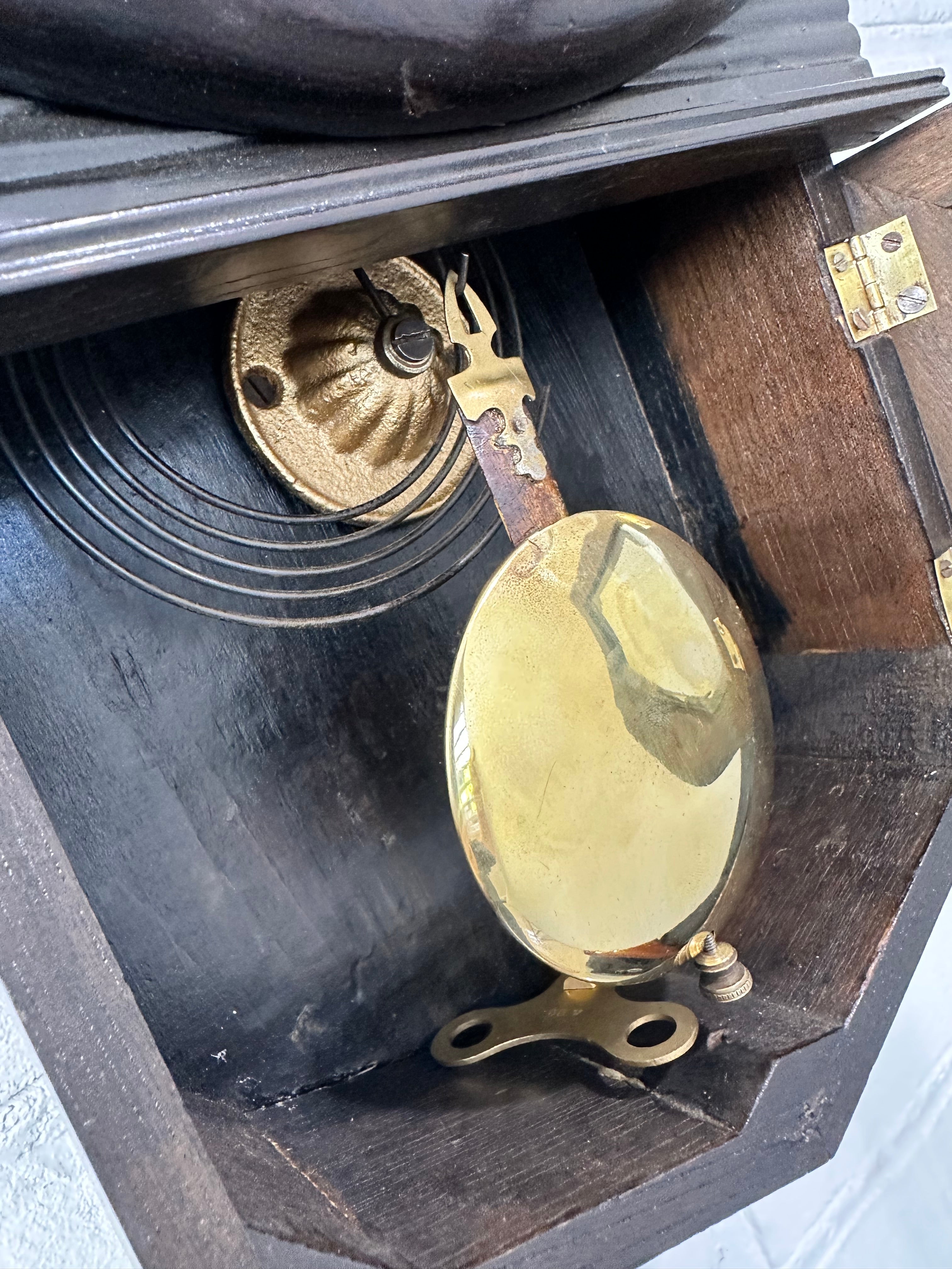 Antique Drop Dial Hammer on Coil Strike Regulator Simon Wall Clock | Adelaide Clocks