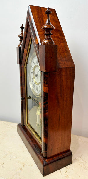 Antique New Haven Jerome Cathedral Steeple Mantel Clock | Adelaide Clocks