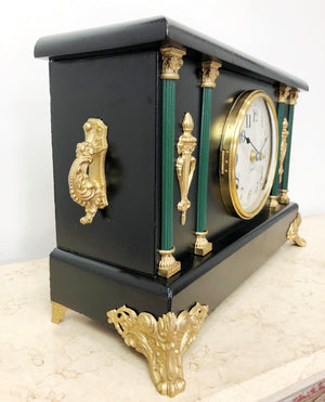 Antique Sessions Battery Mantel Clock | Adelaide Clocks