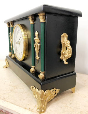 Antique Sessions Battery Mantel Clock | Adelaide Clocks