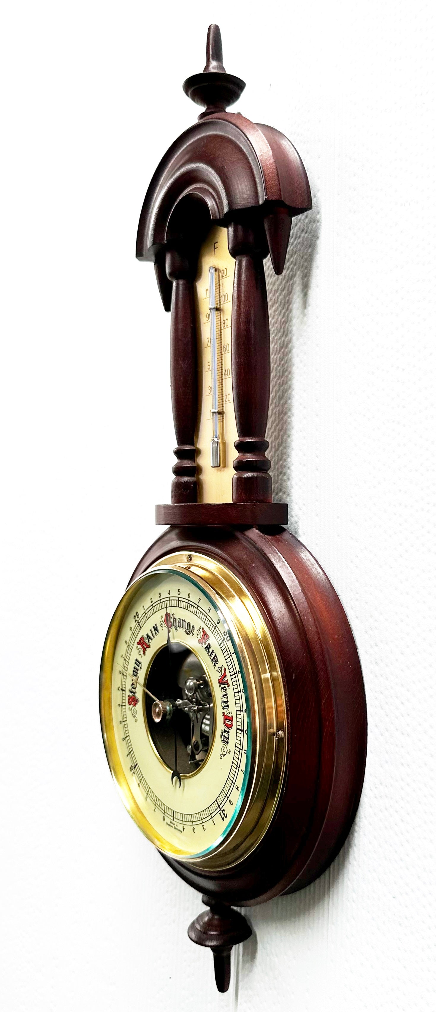 Vintage West German Wall Barometer & Thermometer | Adelaide Clocks