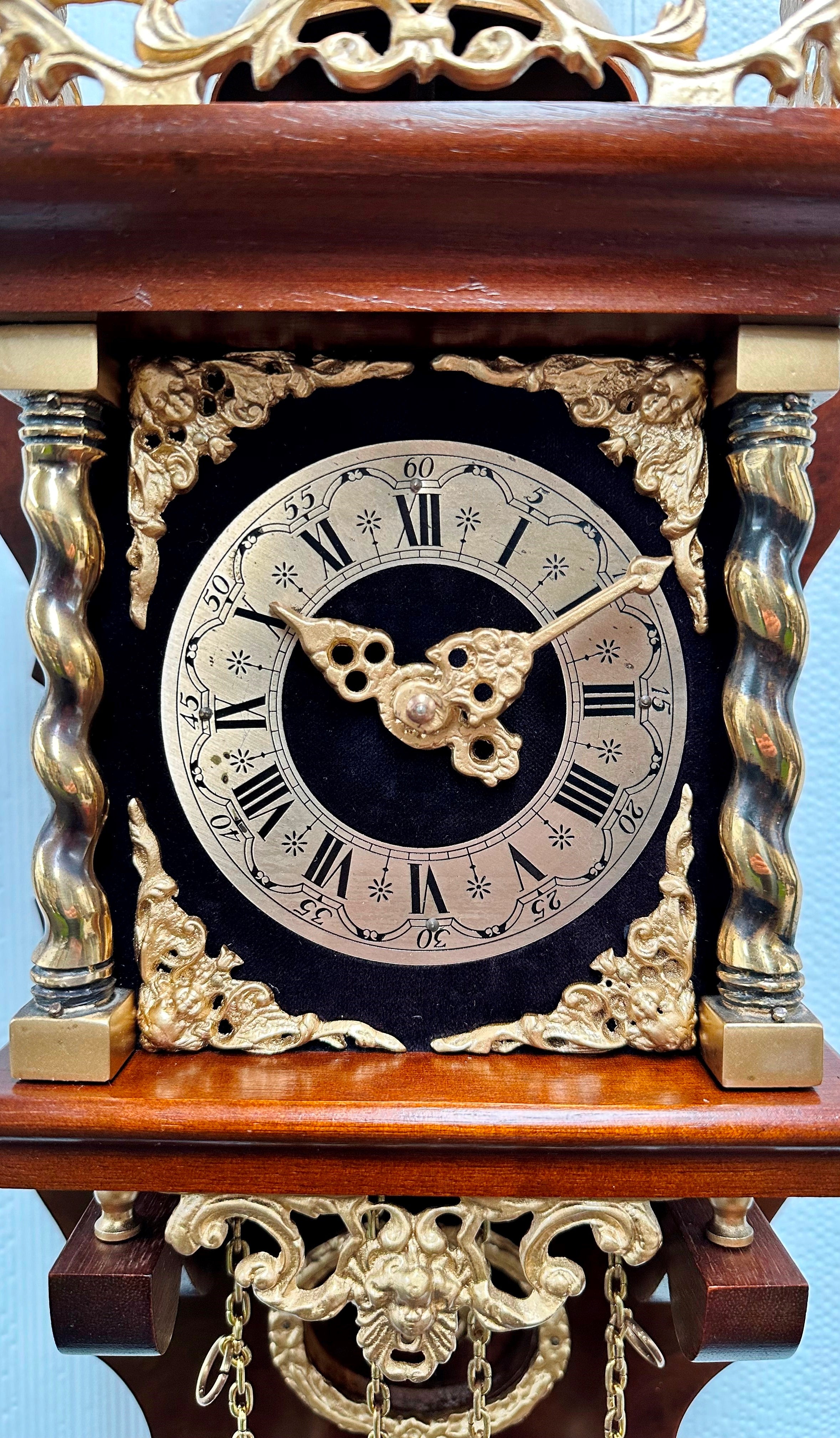 Vintage Dutch FHS Atlas Wall Pendulum Top Bell Chime Clock | Adelaide Clocks