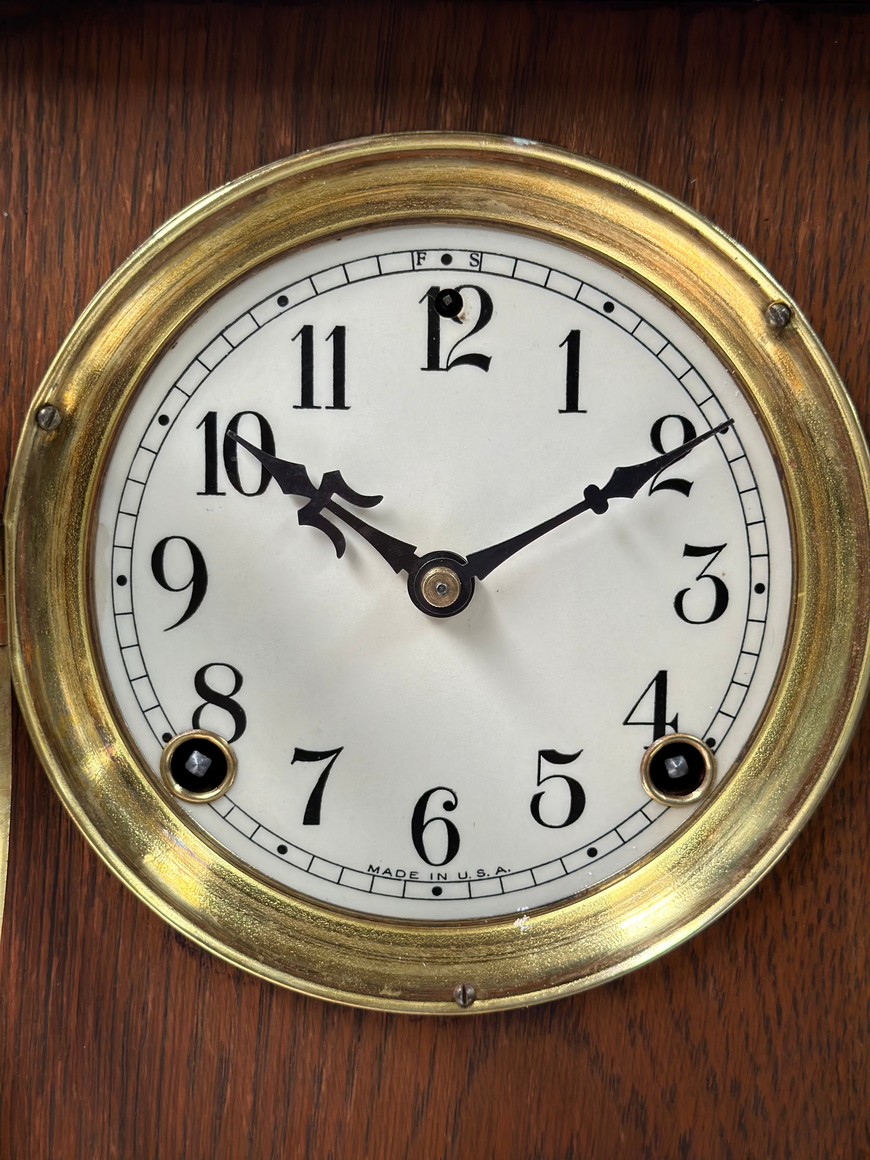 Antique Sessions USA Bell Chime Coil Strike Mantel Clock | Adelaide Clocks