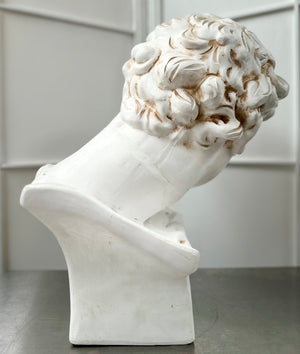 Vintage David Bust Sculptured Head Statue | Adelaide Clocks