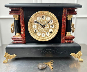 Antique Sessions Bell Chime Hammer on Coil Strike Mantel Clock | Adelaide Clocks