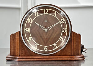 Vintage Art Deco METAMEC Electric Mantel Clock | Adelaide Clocks