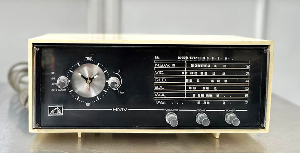 Vintage HMV 1970 Alarm Clock Radio | Adelaide Clocks