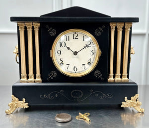 Antique Ingraham Hammer Strike Mantel Clock  | Adelaide Clocks