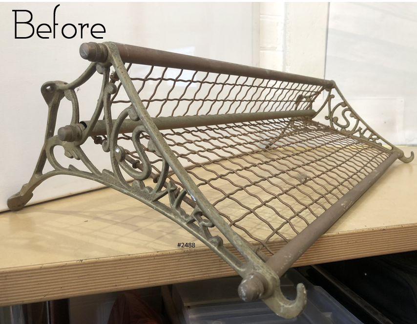 Vintage NSWR Railway Train Luggage Rack | Adelaide Clock